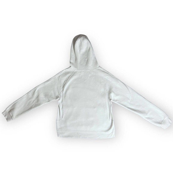 Roots Canada Athletics Women's White & Blue Flocked Graphic Beavers Hoodie Sz S - Picture 2 of 13